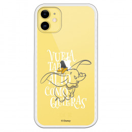 Funda para iPhone 11 Oficial de Disney Dumbo Vuela tan Alto - Dumbo