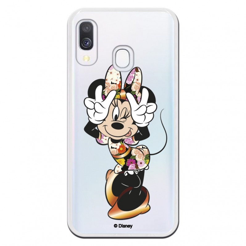 Funda para Samsung Galaxy A40 Oficial de Disney Minnie Posando - Clásicos Disney