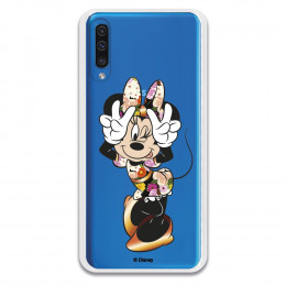 Funda para Samsung Galaxy A50 Oficial de Disney Minnie Posando - Clásicos Disney