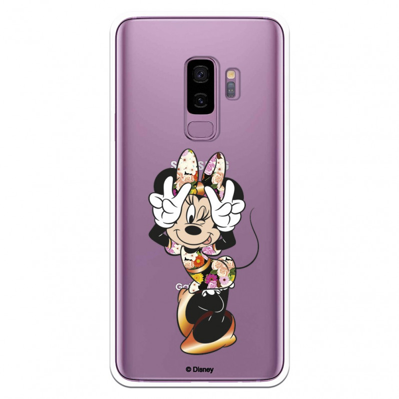 Funda para Samsung Galaxy S9 Plus Oficial de Disney Minnie Posando - Clásicos Disney