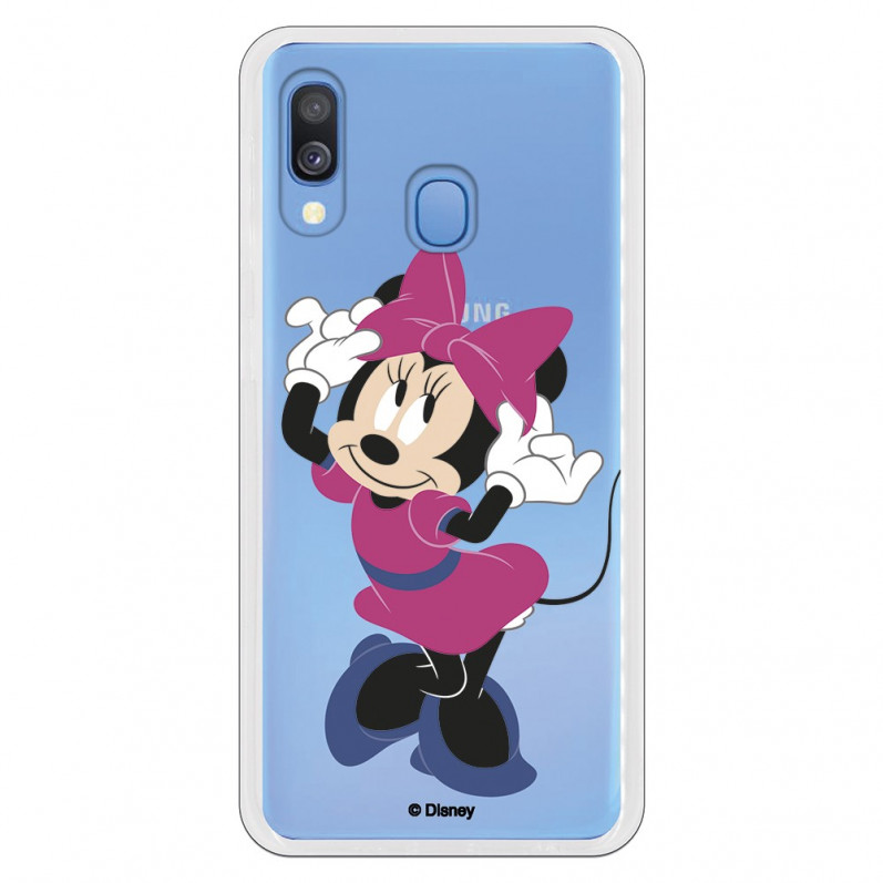 Funda para Samsung Galaxy A20E Oficial de Disney Minnie Rosa - Clásicos Disney