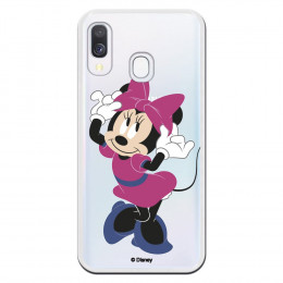 Funda para Samsung Galaxy A40 Oficial de Disney Minnie Rosa - Clásicos Disney