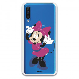 Funda para Samsung Galaxy A50 Oficial de Disney Minnie Rosa - Clásicos Disney