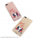 Carcasa para iPhone XS Oficial de Disney Mickey y Minnie Love - Clásicos Disney