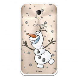 Funda para Alcatel U5 3G Oficial de Disney Olaf Transparente - Frozen