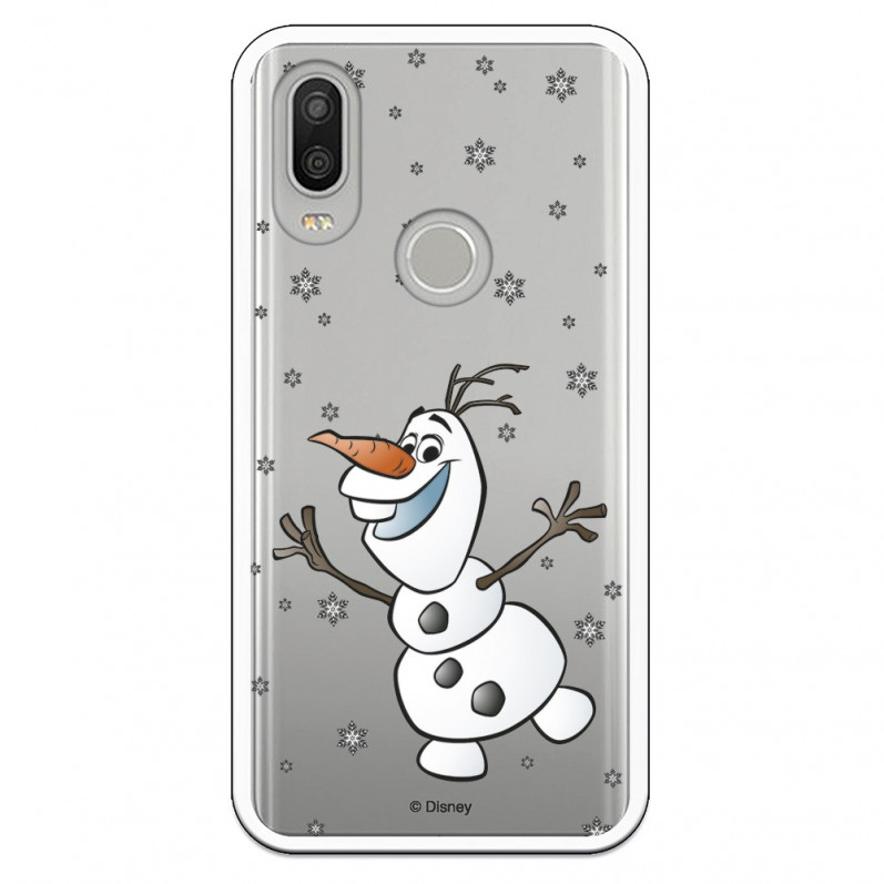 Funda para Bq Aquaris X2 Oficial de Disney Olaf Transparente - Frozen