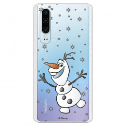 Funda para Huawei P30 Oficial de Disney Olaf Transparente - Frozen