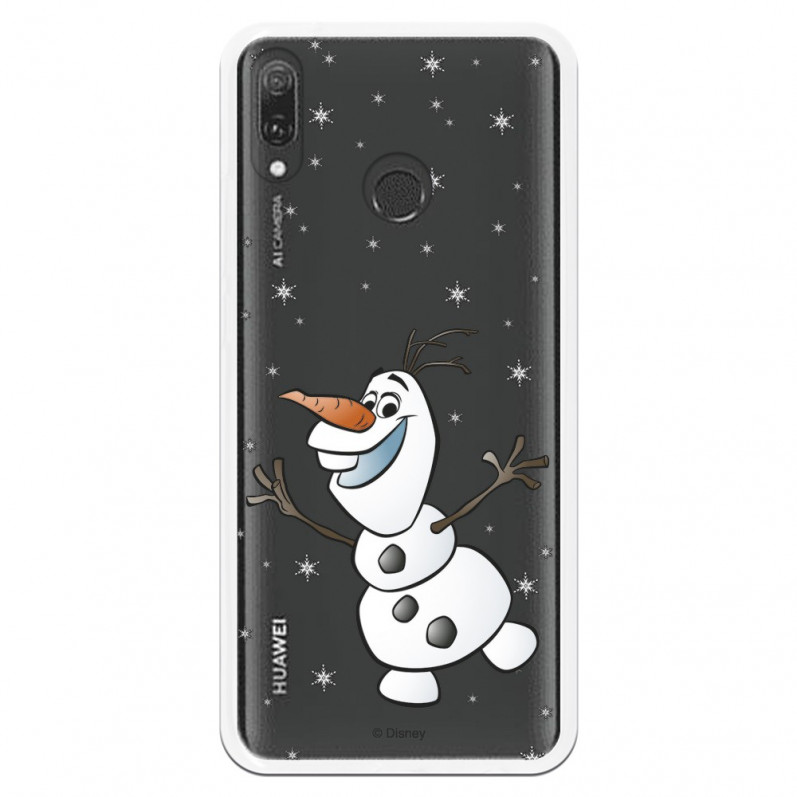 Funda para Huawei Y9 2019 Oficial de Disney Olaf Transparente - Frozen