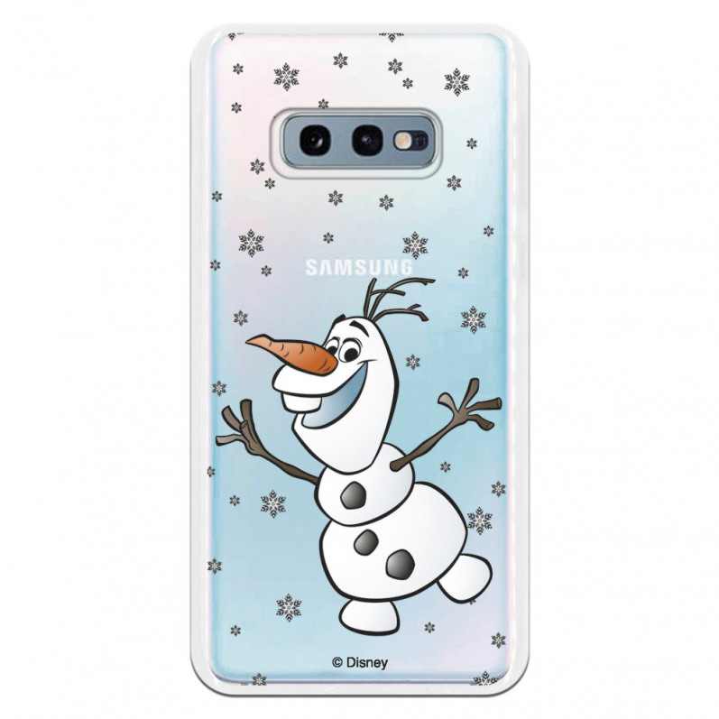 Funda para Samsung Galaxy S10e Oficial de Disney Olaf Transparente - Frozen