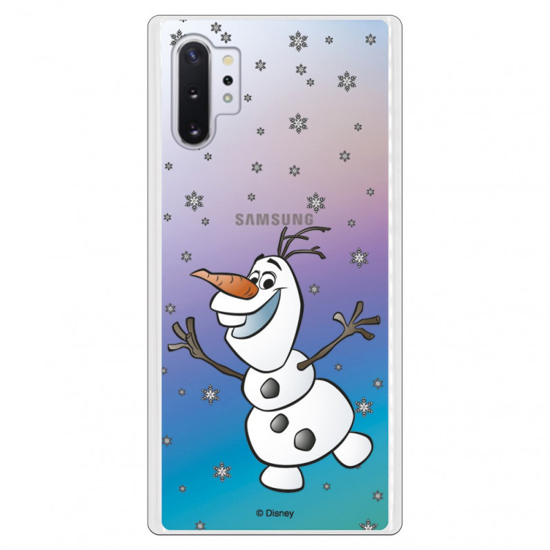 Funda para Samsung Galaxy Note 10 Plus Oficial de Disney Olaf Transparente - Frozen