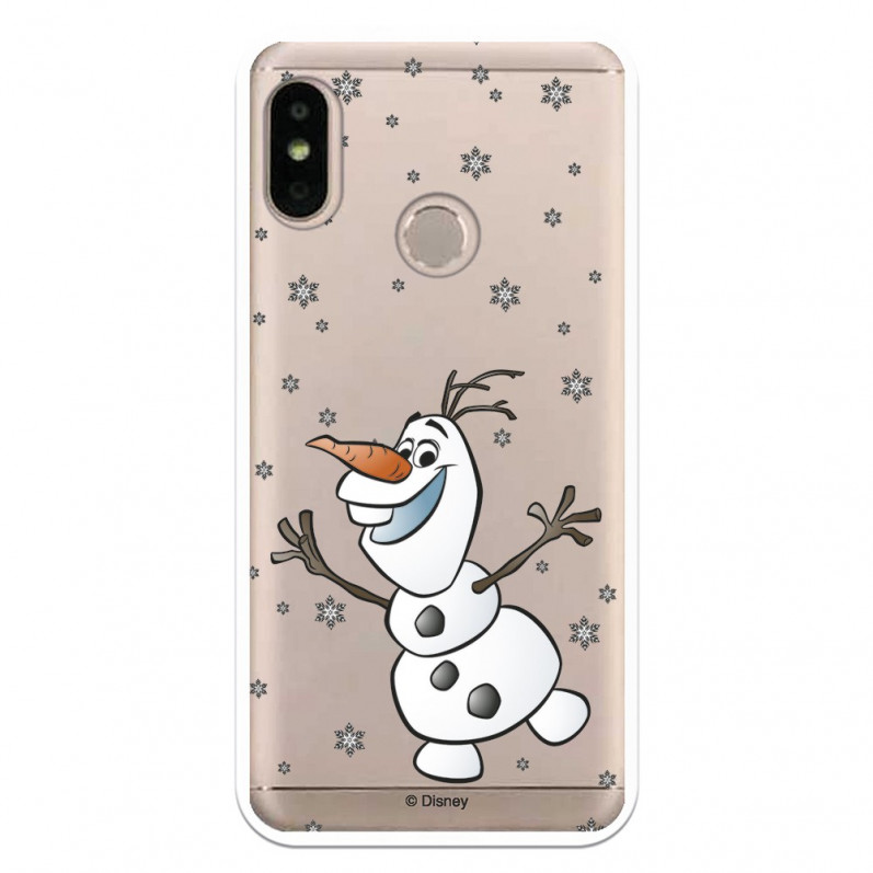 Funda para Xiaomi Redmi 6 Pro Oficial de Disney Olaf Transparente - Frozen