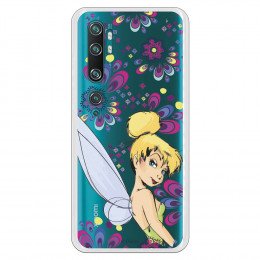 Funda para Xiaomi Mi Note 10 Oficial de Disney Campanilla Flores - Peter Pan