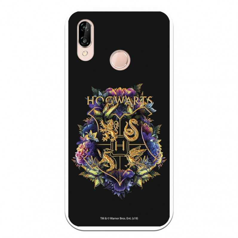 Funda para Huawei P20 Lite Oficial de Harry Potter Hogwarts Floral  - Harry Potter