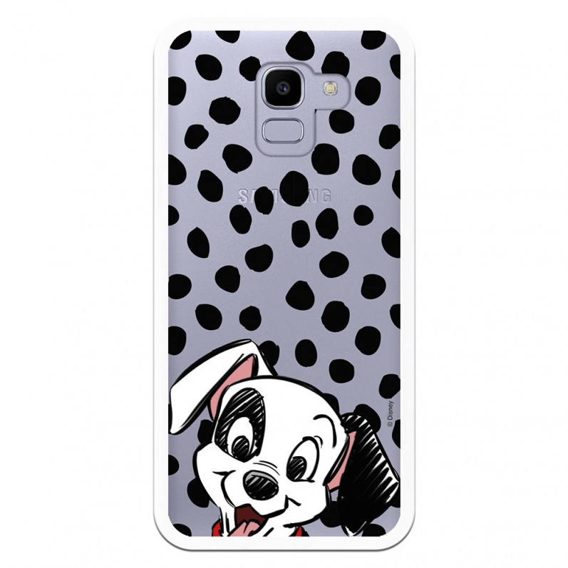 Funda para Samsung Galaxy J6 2018 Oficial de Disney Cachorro Manchas - 101 Dálmatas