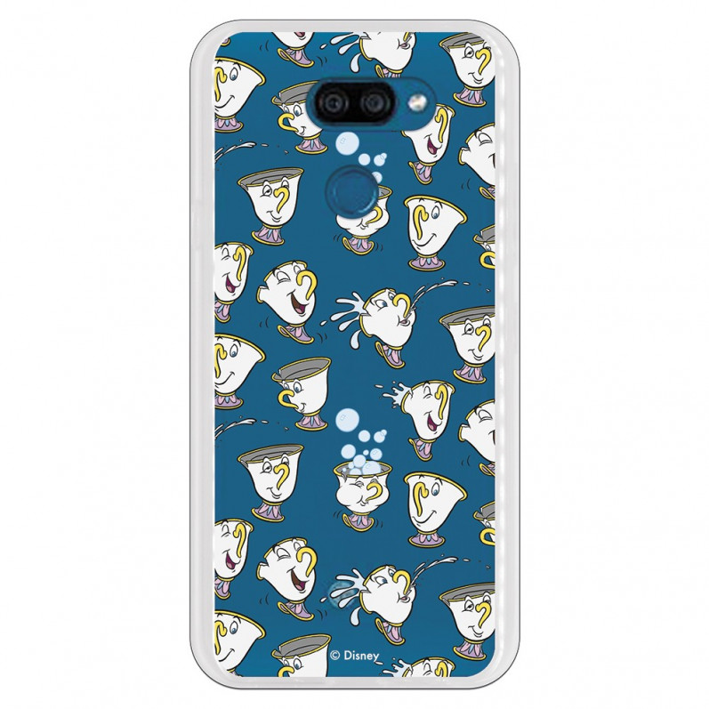 Funda para LG K40S Oficial de Disney Chip Potts Siluetas - La Bella y la Bestia