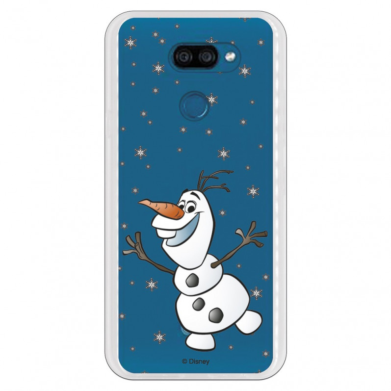 Funda para LG K40S Oficial de Disney Olaf Transparente - Frozen