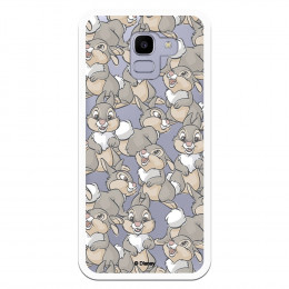 Funda para Samsung Galaxy J6 2018 Oficial de Disney Tambor Patrones - Bambi