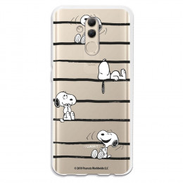 Funda para Huawei Mate 20 Lite Oficial de Peanuts Snoopy rayas - Snoopy