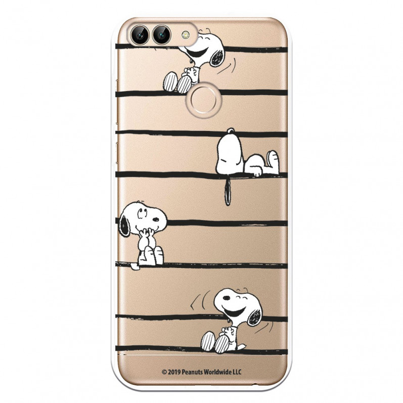 Funda para Huawei P Smart Oficial de Peanuts Snoopy rayas - Snoopy