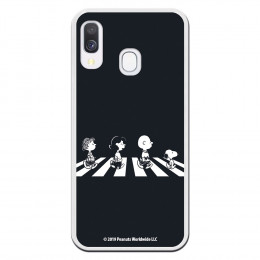 Funda para Samsung Galaxy A40 Oficial de Peanuts Personajes Beatles - Snoopy