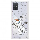 Funda para Samsung Galaxy A71 Oficial de Disney Olaf Transparente - Frozen