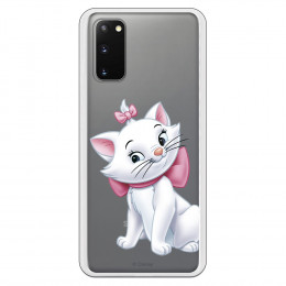 Funda para Samsung Galaxy S20 Oficial de Disney Marie Silueta - Los Aristogatos