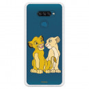 Funda para LG K50S Oficial de Disney Simba y Nala Silueta - El Rey León