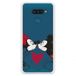 Funda para LG K50S Oficial de Disney Mickey y Minnie Beso - Clásicos Disney