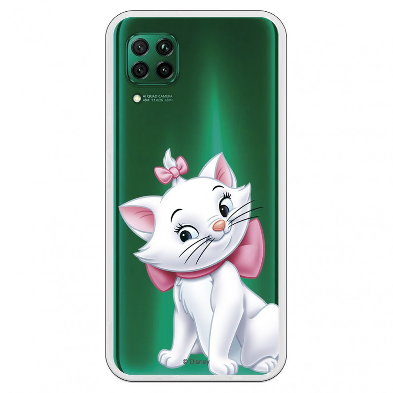 Funda para Huawei P40 Lite Oficial de Disney Marie Silueta - Los Aristogatos