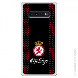 Carcasa Oficial Cultural y Deportiva Leonesa Escudo fondo negro yo sigo para Samsung Galaxy S10 Plus- La Casa de las Carcasas