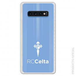 Carcasa Oficial Celta Escudo Blanco fondo azul para Samsung Galaxy S10 Plus- La Casa de las Carcasas