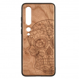 Carcasa Madera Tallada Calavera Mexicana  para Xiaomi Mi 10- La Casa de las Carcasas