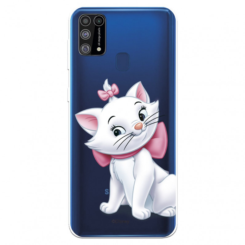 Funda para Samsung Galaxy M31 Oficial de Disney Marie Silueta - Los Aristogatos