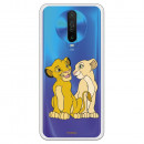 Funda para Xiaomi Redmi K30 Oficial de Disney Simba y Nala Silueta - El Rey León