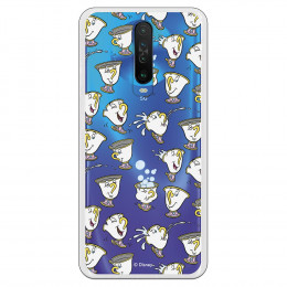 Funda para Xiaomi Redmi K30 Oficial de Disney Chip Potts Siluetas - La Bella y la Bestia