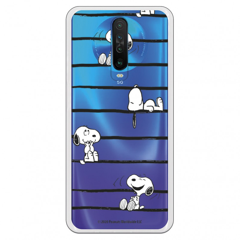 Funda para Xiaomi Redmi K30 Oficial de Peanuts Snoopy rayas - Snoopy