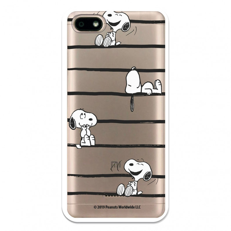 Oficiální pruhované pouzdro Peanuts Snoopy pro Xiaomi Redmi 6A - Snoopy