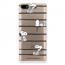 Oficiální pruhované pouzdro Peanuts Snoopy pro Xiaomi Redmi 6A - Snoopy