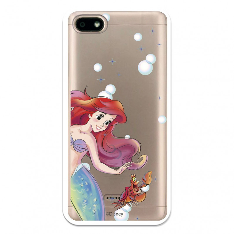 Oficiální průhledné pouzdro Disney Little Mermaid and Sebastian pro Xiaomi Redmi 6 - The Little Mermaid