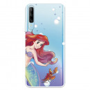 Funda para Huawei P Smart Pro Oficial de Disney Ariel y Sebastián Burbujas - La Sirenita