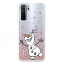 Funda para Huawei P40 Lite 5G Oficial de Disney Olaf Transparente - Frozen