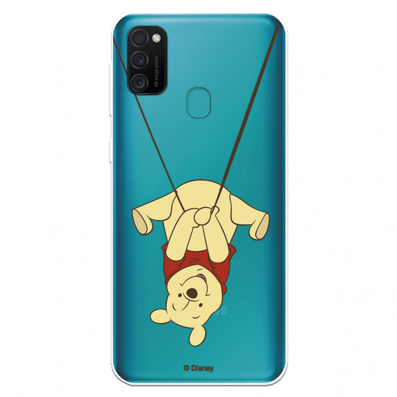 Funda para Samsung Galaxy M21 Oficial de Disney Winnie  Columpio - Winnie The Pooh