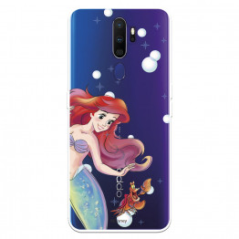 Funda para Oppo A9 2020 Oficial de Disney Ariel y Sebastián Burbujas - La Sirenita