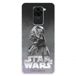 Funda para Xiaomi Redmi Note 9 Oficial de Star Wars Darth Vader Fondo negro - Star Wars