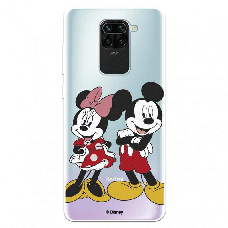 Funda para Xiaomi Redmi Note 9 Oficial de Disney Mickey y Minnie Posando - Clásicos Disney