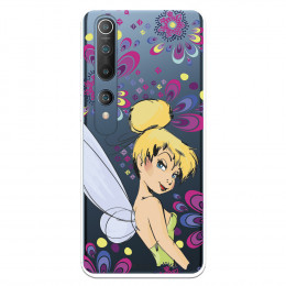 Funda para Xiaomi Mi 10 Pro Oficial de Disney Campanilla Flores - Peter Pan