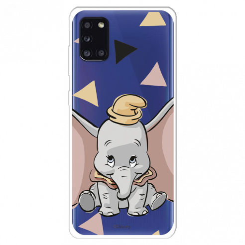 Funda para Samsung Galaxy A31 Oficial de Disney Dumbo Silueta Transparente - Dumbo