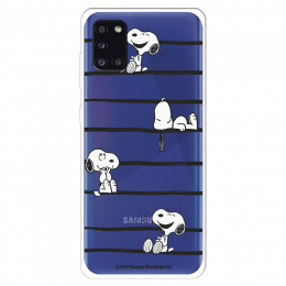 Funda para Samsung Galaxy A31 Oficial de Peanuts Snoopy rayas - Snoopy