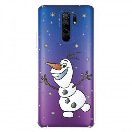 Funda para Xiaomi Redmi 9 Oficial de Disney Olaf Transparente - Frozen