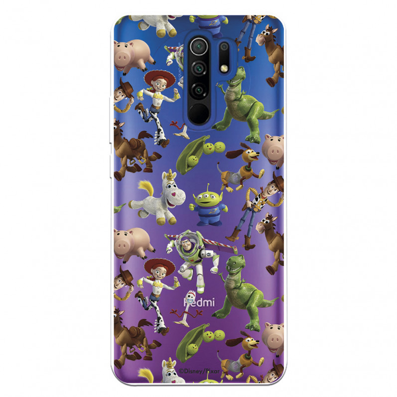 Funda para Xiaomi Redmi 9 Oficial de Disney Muñecos Toy Story Siluetas - Toy Story